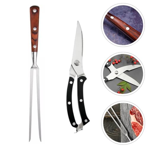Kit parrillero profesional acero inoxidable con mango de madera miniatura 7