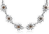 Schöne Halskette mit Edelweiß-Motiven zu Dirndl und Trachten