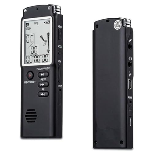 Image of DDLC Digital Mini Voice Recorders -Small Hidden Spy Super Long Storage Capacity 8GB | Date & Time Stamp | Easy to Use | Crystal Clear Sound Digital Recording Mp3 Player (LCD 8GB)