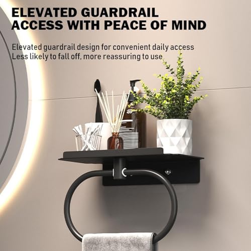 Fixation sans perçage : anneau porte-serviette mural robuste pour optimiser les petits espaces - 6