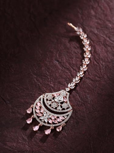 American Diamond Maangtika in Plating, Elegant Design