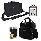 BAGLHER Coffee Maker Travel Bag Compatible with Keurig K-Mini, K-Mini Plus, Nespresso Vertuo or Other Accessories and Toaster Carry Bag With Most 2-slice Toasters