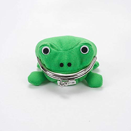 Cute Green Plush Frog Coin Purse, Frog Coin Wallets,Frog Money Pouch With Zipper For Headset Key Credit Card Holder Novelty Toy Gift #TOP1