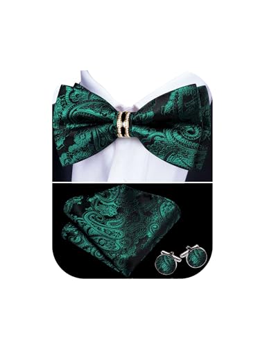 YOHOWA Emerald Green Bow Tie Set image
