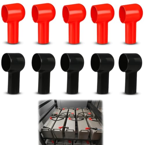 10PCS Capuchons De Protection Isolants Pour Bornes De Batterie,Capuchons Flexibles 50×26 mm,Anti...
