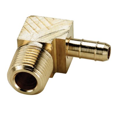 Parker Hannifin 229-4-4 Dubl-Barb Brass Body Male Elbow Fitting, 1/4