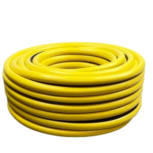 HoseFlo Premium YellowRenforced PVC Anti Kink Outdoor Hosepipe Garden Hose Pipe (30 Metres)