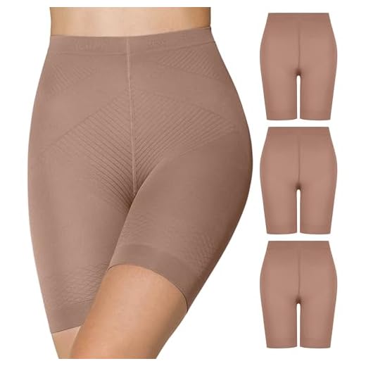 LOBA by LUPO Kit 3 Shorts Cinta Modeladora Levanta Bumbum Redutor de Medidas Up Line Feminino, 3 - Pó de Arroz, G