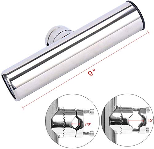 Yaegarden Rod Holder Clamp Boat Fishing Rod Holder With Clamp, Stainless Clamp On Fishing Rod Holder For Rails 7/8" To 1" (4) #TOP5