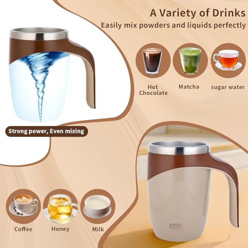 Taza automática para mezclar café de acero inoxidable 400 ml miniatura 6