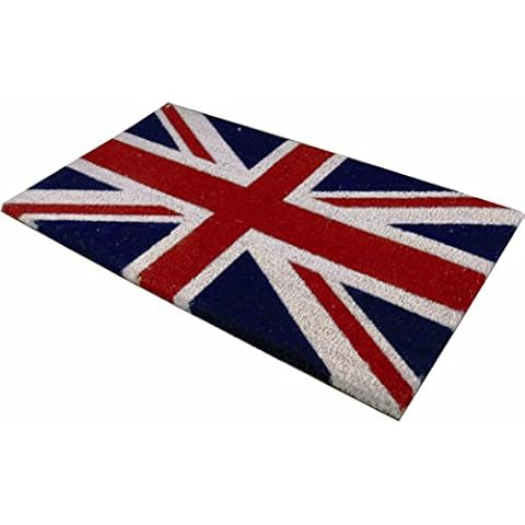 JVL Union Jack Coir Entrance Mat 40x70 cm Cover