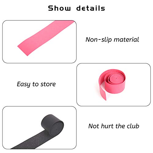 LATTCURE Griffbänder Badminton Grip, Badminton Griffband Schweißband PU Racquet Grip Anti Slip Griffband rutschfeste Schläger Grip Tape für Squash Tennis Badminton, 8 Stück - Image 3