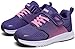 YOLARK Kids Sneakers for Boys Girls Running Tennis Shoes Non-Slip Fashion Lightweight Breathable Sport Athletic（Pink Purple 5