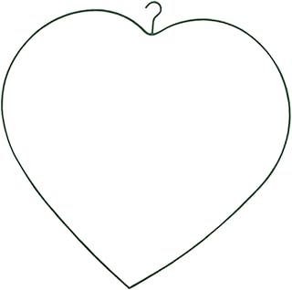 Valentine's Day Decoration - Love Heart Wreath Frame DIY Metal Ring Iron Circle Garland Floral Wreath Form Base for Supplies Home Wall New Year Wedding Floral Decoration