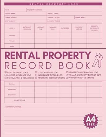 Amazon.com: Rental Property Record Book: Comprehensive Set of Logs for ...