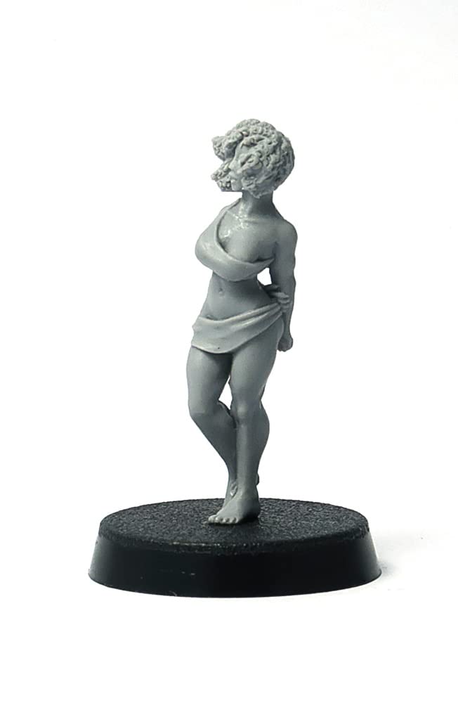 Brother Vinni Slave Girl Miniature for Wargames and Tabletop RPG, Grey, 3.5x1.5x15
