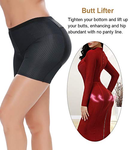Sexywg Womens Butt Lifter Padded Panty Shapewear Hip Enhancer Underwear Body Shaper Boyshorts Black #TOP2