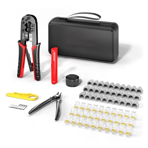 Herramienta crimpado 568R con comprobador de cables preciso