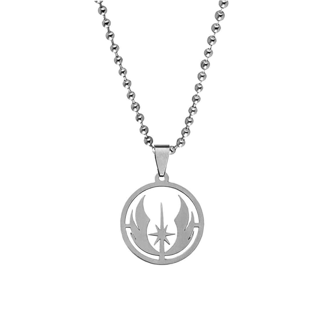 Personalised Gift Jedi Order Symbol Silver Stainless Steel Pendant Necklace Chain For Men And Women LC238-image-45