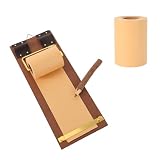 Blocco Note Ricaricabile da Appendere con Taglierina, Portablocco Vintage con Rotolo Carta Penna per Decorazione di Casa e Ufficio Ideale per Appunti Liste di Cose da Fare e Journaling