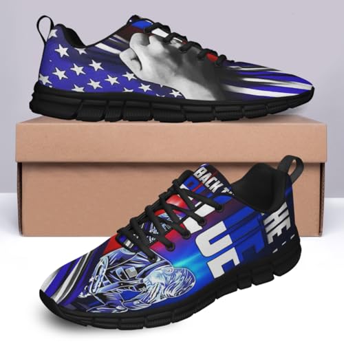 Police Law Enforcement Back The Blue Shoes Men Women Running Walking Shoes Fashion Sneakers4