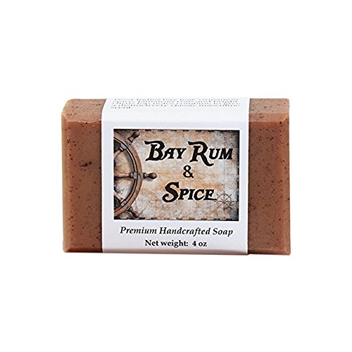 Bay Rum Soap - Handmade Soap for Softer Skin with Cocoa Butter, Shea Butter, Sweet Almond, Cinnamon, Spices, Fragrance and Essential Oils by MoonDance Soaps (One Bar, 4 oz)