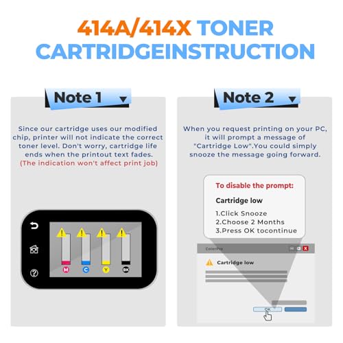 414A Toner Cartridges Color Laser Jet Pro MFP M479fdw M454dw Compatible for HP 414A 414X Toner Cartridge Work for Pro M479fdw M454dw M479fdn M454dn Enterprise M480f M455dn Printer 4 Pack(1BK+1C+1M+1Y) by PFXNJDEQ - Image 8