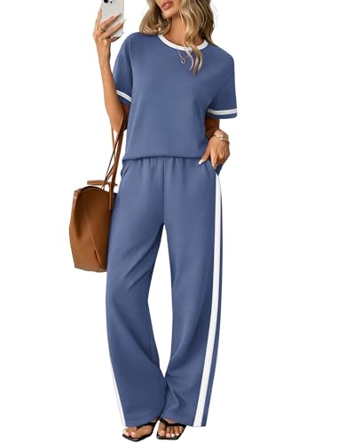 Sampeel 2 Piece Sets for Women Summer Resort Wear for Women 2026 Women's Clothing Beach Outfits Airport Travel Outfit Spring Outfits Matching Lounge Sets Black L - view 3