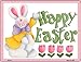 SMART BLONDE Happy Easter Pink Novelty Mini Metal Parking Sign PM-111