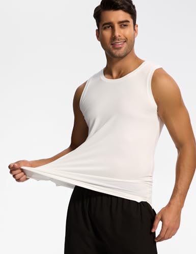 GYS Bamboo Viscose Mens Tank Top, Casual Sleeveless Undershirt, Quick Dry Lightweight Muscle Shirts, Soft Men's Pajama Tops2