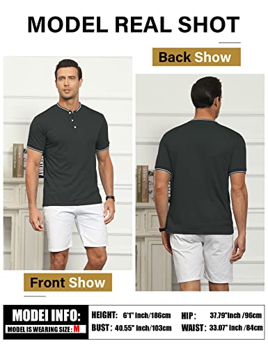 Mens Golf Shirts Stylish Men Polo Mens Short Sleeve Polo Shirts Dry Fit Moisture Wicking Outdoor Mesh Sports Athletic Tennis Polo T-Shirt Mens Henley Short Sleeve Men's Clothing Pullover Casual&Work #TOP2