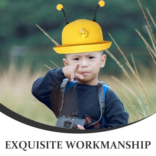 Lightweight Sun Hat with UV Protection Cute Beach Cap for Boys and Fit for Summer Activities Easy to Clean and Airy Yellow3