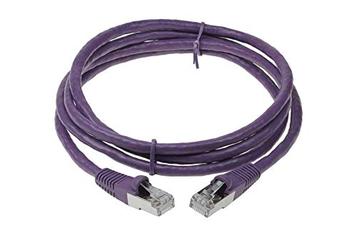 Cable patch CAT6 10 pies blindado SF Cable morado miniatura 1