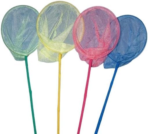 GSV Essentials Landing Fishing Nets Bamboo Handle, comfortable grip, Fishing Nets for Catching Insects Bugs, Fish, Crabs, Easy to Use, Long-Lasting Performance, Pack of 6