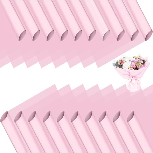 DNSGOOR 20 Sheets Flower Wrapping Paper, Waterproof Floral Bouquet Wrapping Paper, Korean Bouquet Paper Florist Supplies for Birthday, DIY Crafts, Gift Packaging, Wedding, Birthday Gift