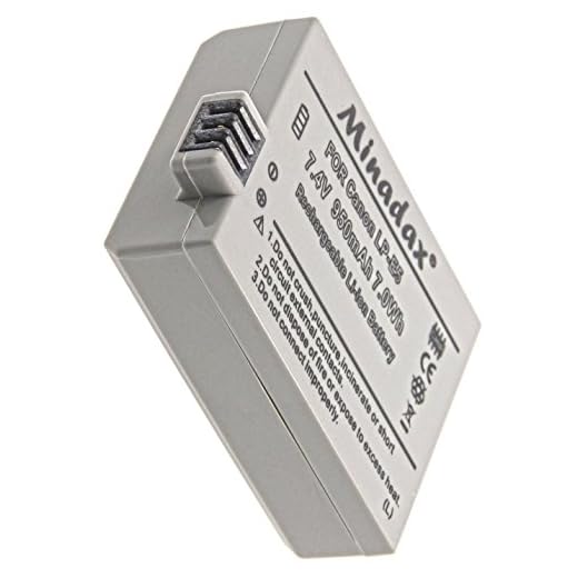 Minadax Li-Ion batteri kompatibelt för Canon EOS 1000D, 500D och 450D – ersättning för LP-E5-batteri