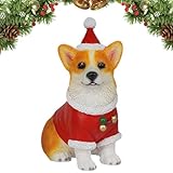 Decoración Versátil Navideña: Figuras de perro navideñas fabricadas en resina impermeable resistente a todas las condiciones climáticas, ofrecen calidad duradera y flexibilidad para uso en diversos entornos, asegurando un ambiente festivo vibrante tanto en interiores como exteriores