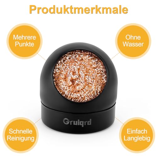 Lötspitzenreiniger, Lötspitzenreinigungsdraht, lötkolben reiniger und Halter Kit aus weich gewickeltem Messingspitzenreiniger