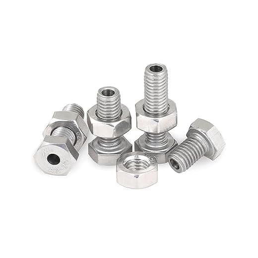 4juego M8×16mm【Hole 4.2mm】 304 tornillo hueco hexagonal exterior de acero inoxidable tornillo a través del agujero de la tuerca Wyeth