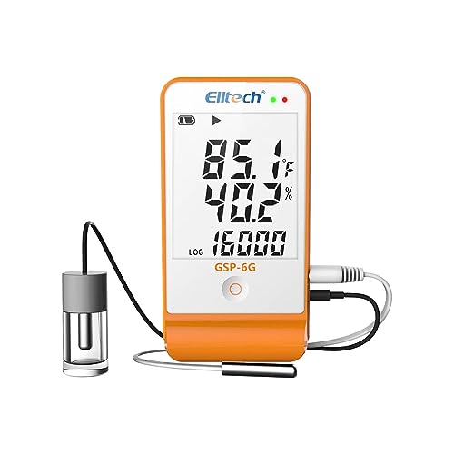 Image of Multiuse Digital Temperature and Humidity Data Logger with Glycol (Range: -40 to 85°C) for Medicine, Vaccine Storage & Monitoring | Model: Elitech GSP-6 Pro (10)