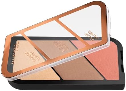 Rimmel rozświetlająca paletka do konturowania twarzy 3w1 nr 002 Coral Glow