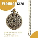 Vintage Taschenuhr Glatte Quarz Taschenuhr mit Kette Antik Kettenuhr mit Arabischen Ziffern für Damen Herren Vater Opa Geburtstag Jahrestag Taschenuhr mit Geschenkbox – Bild 2