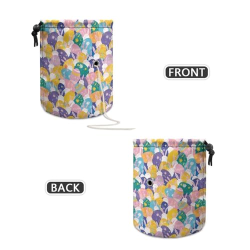 Image of Sellikakes Colorful Bunny Egg Small Yarn Bag Knitting Organizer Crochet Storage Bag Store Crocheting Supplies Needles Skein Balls Sewing Accessories