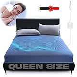 KLIM Grounding Fitted Sheet Queen Size, Earthing Sheets - Pure Silver Fiber & Organic Cotton + Grounding Cord + Tester Pen Included - 5-Year Assurance (Gray, Queen - 60