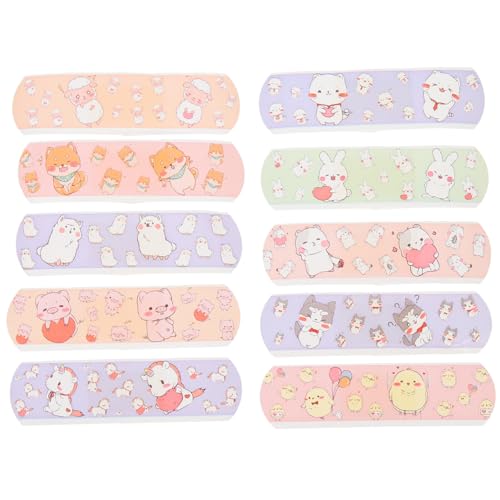 Milisten 1 caja Adhesivas Protectoras para Heridas Parche Hemostático Transpirable y Resistente al Agua Apósito Infantil con Pegatinas de Cuidado para Nudillos y Corte Caja de Cartoon