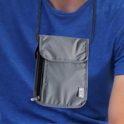 Generisch Rfiḋ-Tasche – Anti-Diebstahl-Kartenhalter, Reise-Sicherheitshülle, schützende Brieftasche für kontaktlose Karten, Leichter tragbarer Organizer | Reisetasche für sichere Gelddokumente – Bild 3