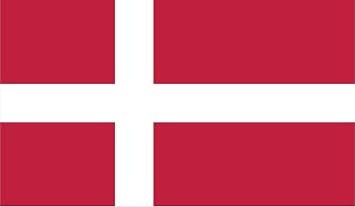 2-Pack Denmark Flag Decal Sticker | 5-Inches by 3-Inches | Premium Quality Vinyl | PD416