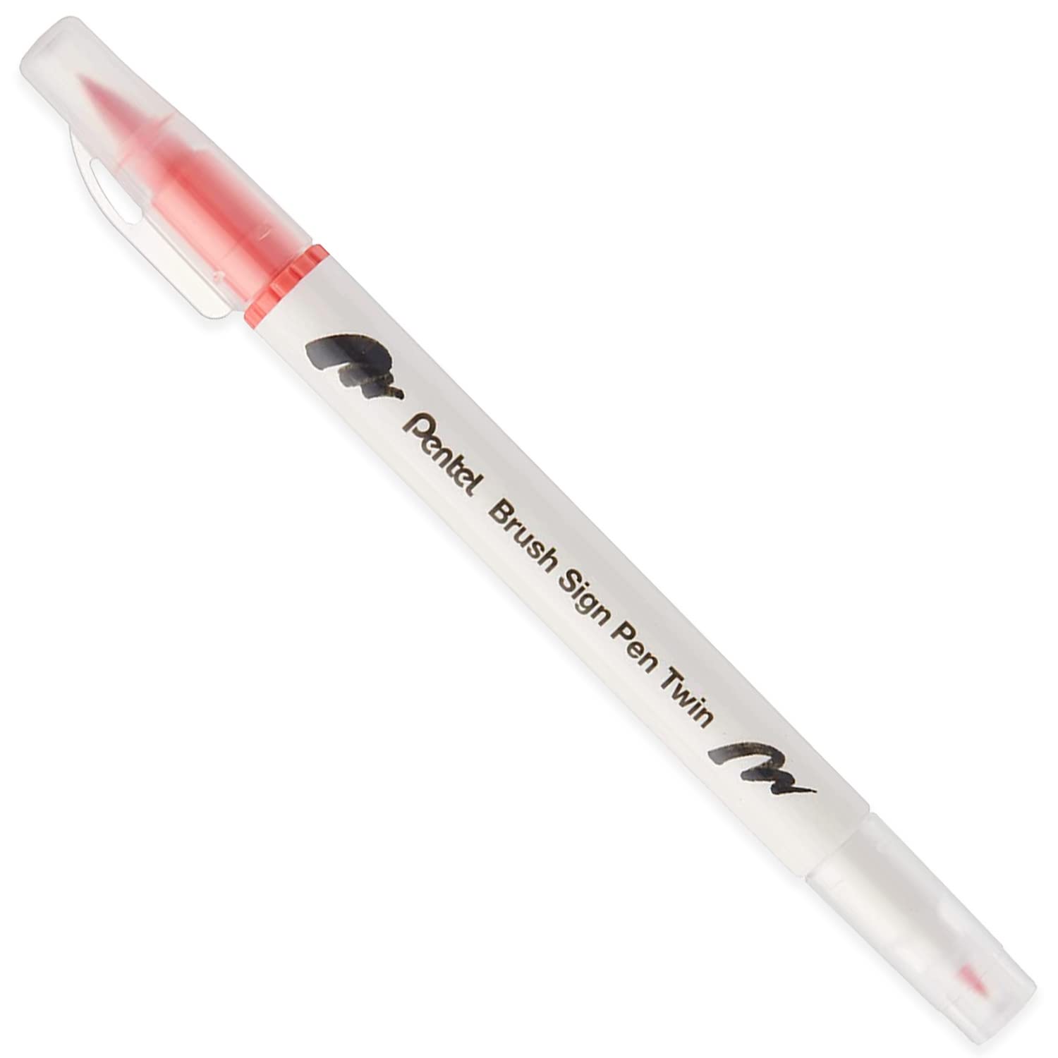 Pentel SESW30C Brush Sign Pen Twin Fibre Tip Pen, Double Ended, Water-based Ink, Pastel Pack of 6, Silver Grey, Pale Orange - Image 4