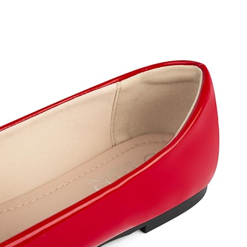Image of MUSSHOE Pointed Toe Flats for Women, Comfortable Business Casual Work Shoes, Slip On Loafers with Arch Support, Office Walking Flats for All Day Standing