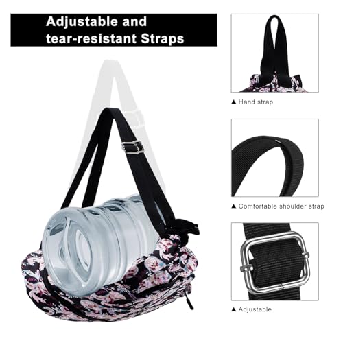 Image of Kamo Drawstring Backpack Bag - Sport Swimming Yoga Backpack with Shoe Compartment, Two Water Bottle Holder for Men Women Large String Backpack Athletic Sackpack for Travel